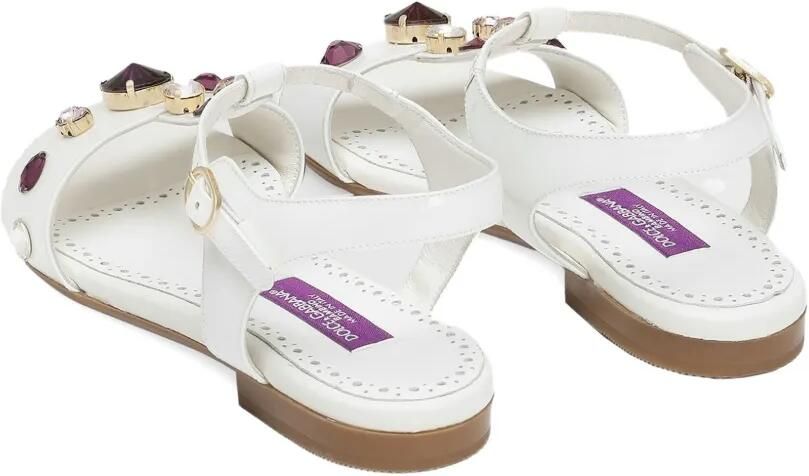 Dolce & Gabbana Kids Sandalen verfraaid met stras Wit - Foto 4
