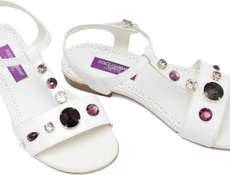 Dolce & Gabbana Kids Sandalen verfraaid met stras Wit - Foto 2