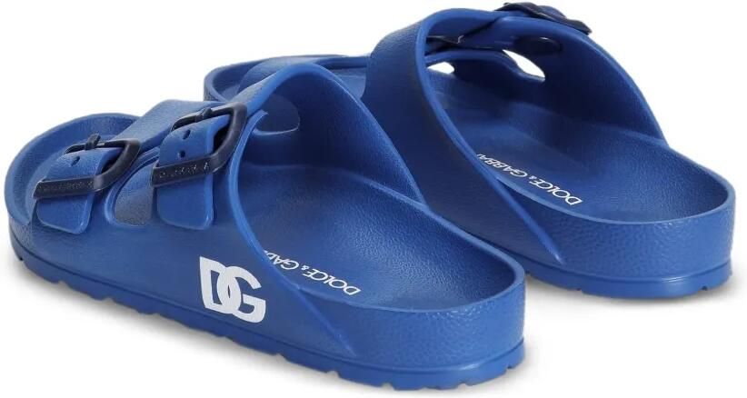 Dolce & Gabbana Kids Slippers met logo en gesp Blauw - Foto 3