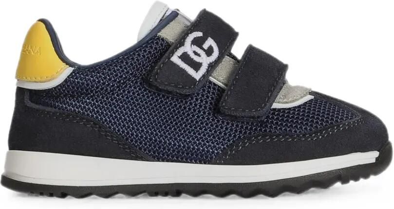 Dolce & Gabbana Kids Sneakers met klittenband Blauw