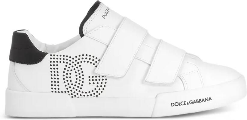 Dolce & Gabbana Kids Sneakers met logoband Wit