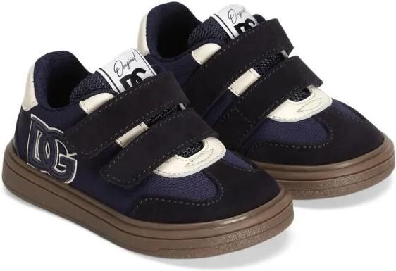 Dolce & Gabbana Kids Sneakers met logopatch Blauw
