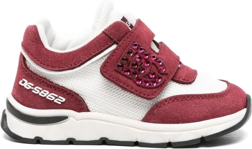 Dolce & Gabbana Kids Sneakers verfraaid met kristallen Rood