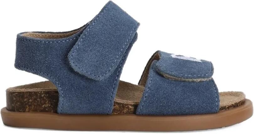 Dolce & Gabbana Kids Split leren sandalen met borduurwerk Blauw - Foto 4
