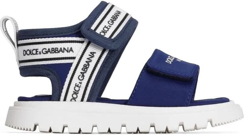 Dolce & Gabbana Kids Stoffen sandalen Blauw - Foto 4