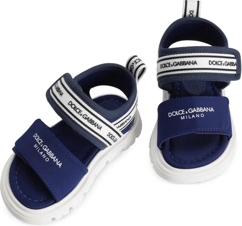 Dolce & Gabbana Kids Stoffen sandalen Blauw - Foto 2