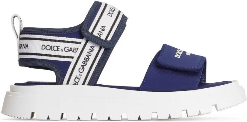 Dolce & Gabbana Kids Stoffen sandalen Blauw - Foto 4