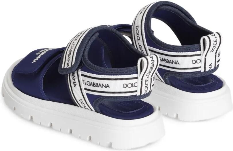 Dolce & Gabbana Kids Stoffen sandalen Blauw - Foto 3