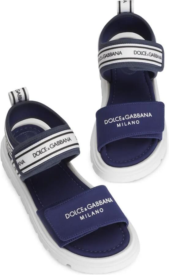 Dolce & Gabbana Kids Stoffen sandalen Blauw - Foto 2