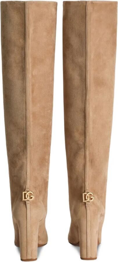 Dolce & Gabbana Laarzen met blokhak Beige - Foto 3