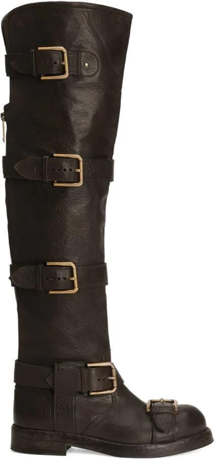 Dolce & Gabbana Laarzen met gespbandje Bruin