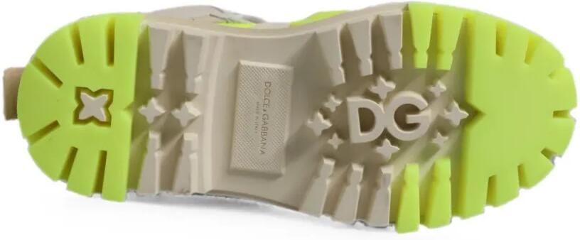 Dolce & Gabbana Laarzen met klittenband en gemixt materiaal Beige - Foto 5
