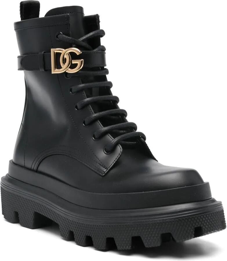 Dolce & Gabbana Laarzen met logogesp Zwart - Foto 3