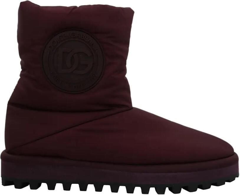 Dolce & Gabbana Laarzen met logopatch Rood