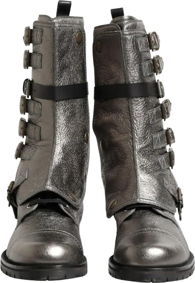 Dolce & Gabbana Laarzen met metallic-effect en gesp Zilver - Foto 3