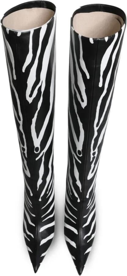 Dolce & Gabbana Laarzen met zebraprint Zwart - Foto 4