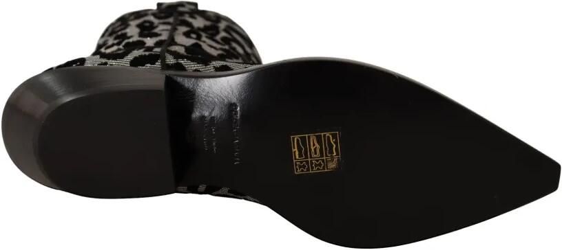 Dolce & Gabbana Laarzen verfraaid met glitters en luipaardprint Grijs - Foto 5