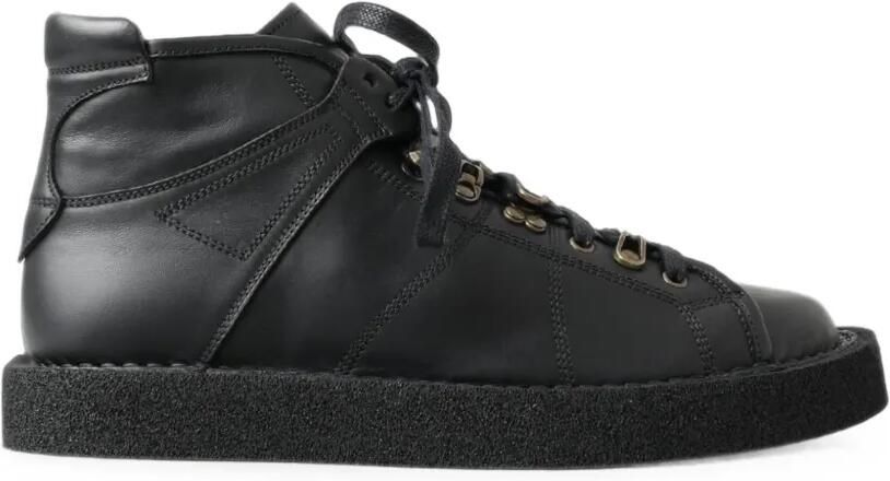 Dolce & Gabbana lace-up leather sneakers Zwart