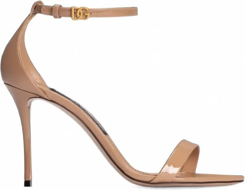 Dolce & Gabbana Lakleren sandalen Beige