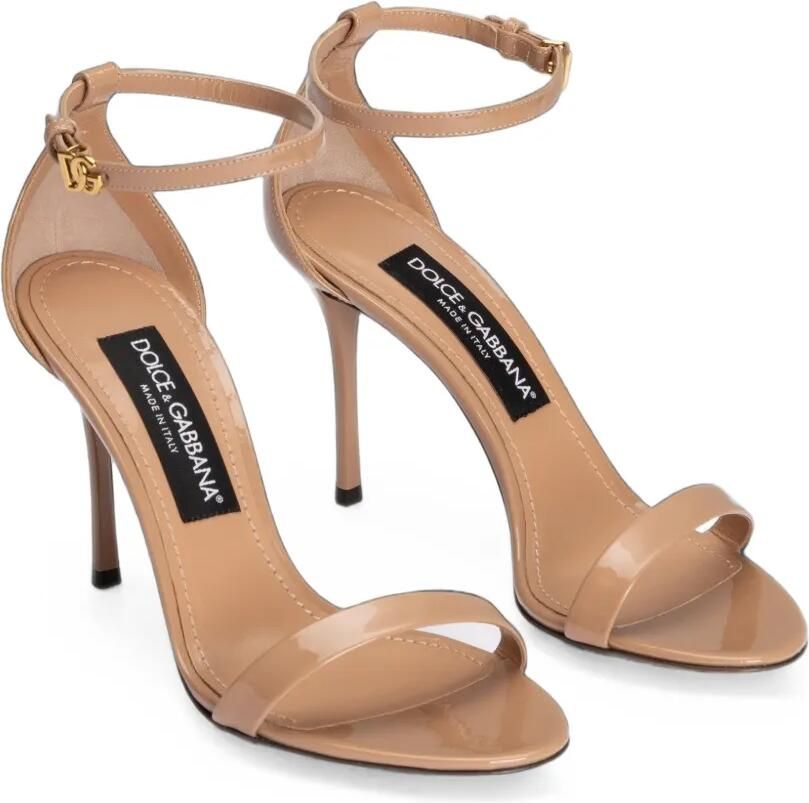 Dolce & Gabbana Lakleren sandalen Beige - Foto 2