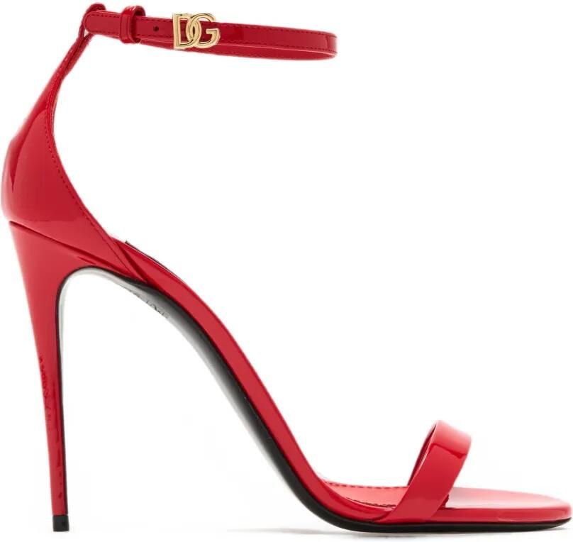 Dolce & Gabbana Lakleren sandalen met DG-gesp Rood