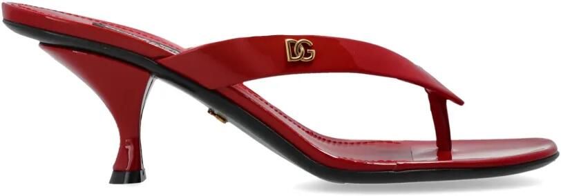 Dolce & Gabbana Lakleren sandalen met DG-logo Rood