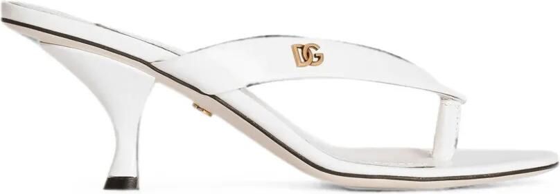 Dolce & Gabbana Lakleren sandalen Wit