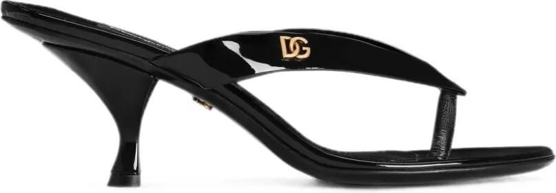 Dolce & Gabbana Lakleren sandalen Zwart