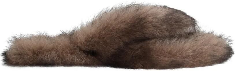 Dolce & Gabbana Lammy teenslippers Bruin