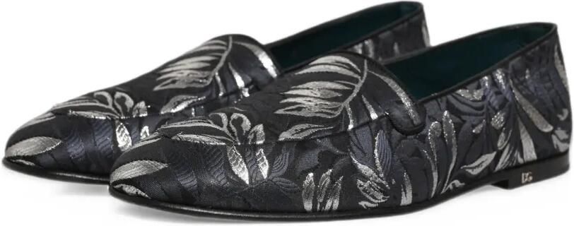 Dolce & Gabbana leaf-embroidered loafers Zwart - Foto 5