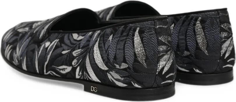 Dolce & Gabbana leaf-embroidered loafers Zwart - Foto 4