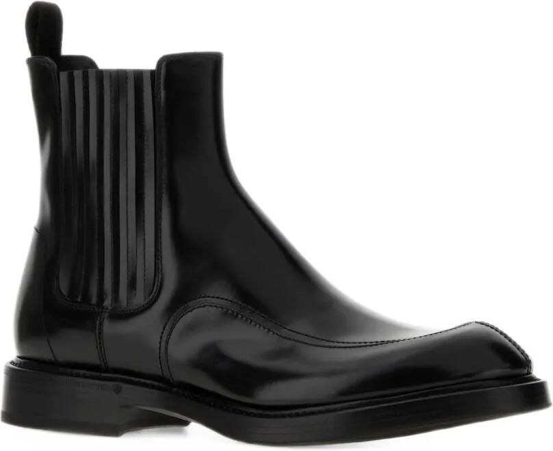 Dolce & Gabbana Leren enkellaarzen Zwart