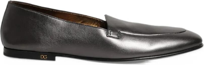 Dolce & Gabbana leather loafers Zilver