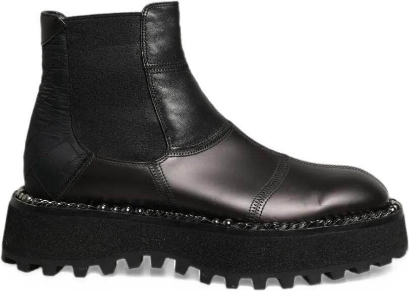 Dolce & Gabbana leather panelled chelsea boots Zwart