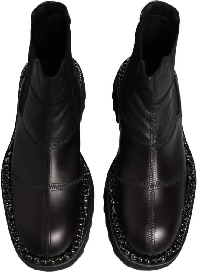 Dolce & Gabbana leather panelled chelsea boots Zwart - Foto 3