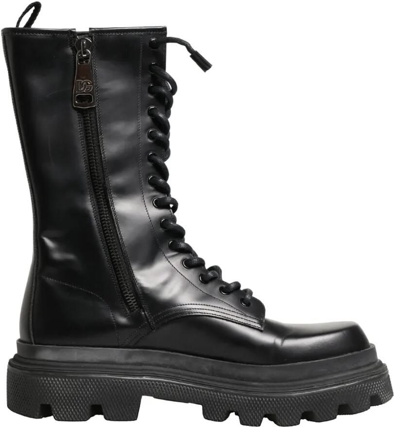Dolce & Gabbana Legerlaarzen met trek-zool Zwart