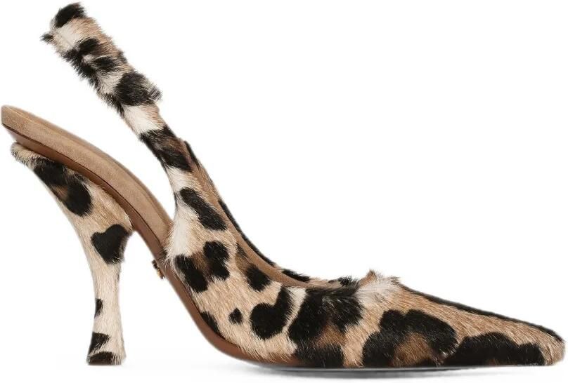 Dolce & Gabbana Leo leren slingback schoenen Beige