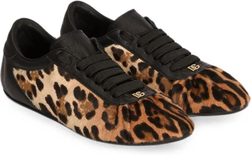 Dolce & Gabbana Leo sneaker-ballerina's met ponyhaar Beige - Foto 2