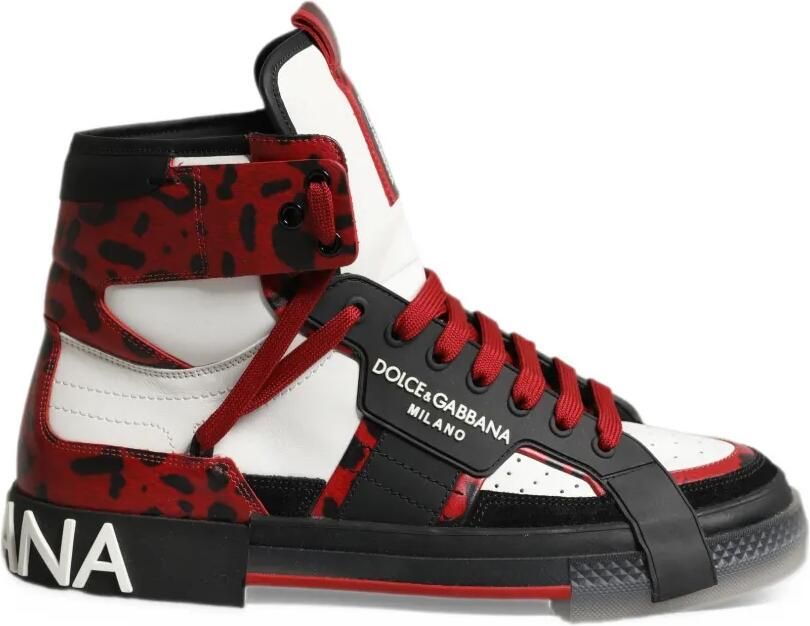 Dolce & Gabbana leopard-print high-top sneakers Wit
