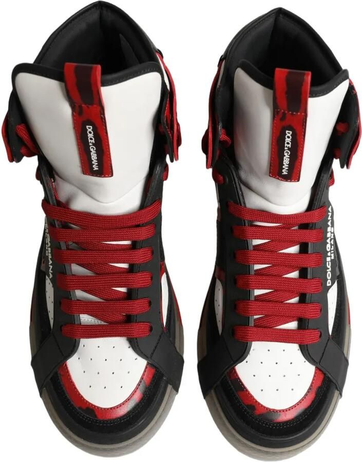 Dolce & Gabbana leopard-print high-top sneakers Wit - Foto 4