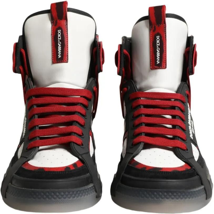Dolce & Gabbana leopard-print high-top sneakers Wit - Foto 3