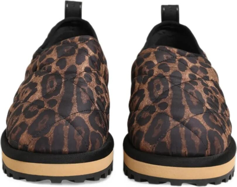 Dolce & Gabbana leopard-print quilted sneakers Bruin - Foto 3