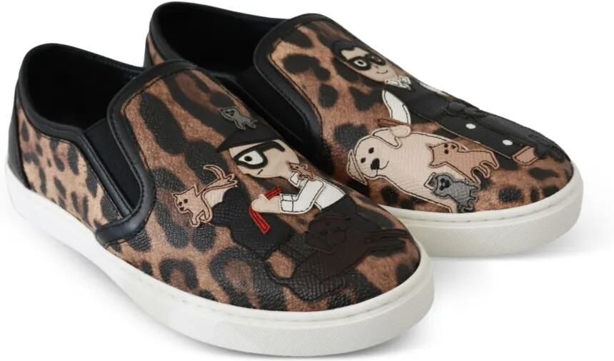 Dolce & Gabbana leopard-print sneakers Bruin - Foto 3
