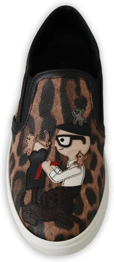 Dolce & Gabbana leopard-print sneakers Bruin - Foto 4