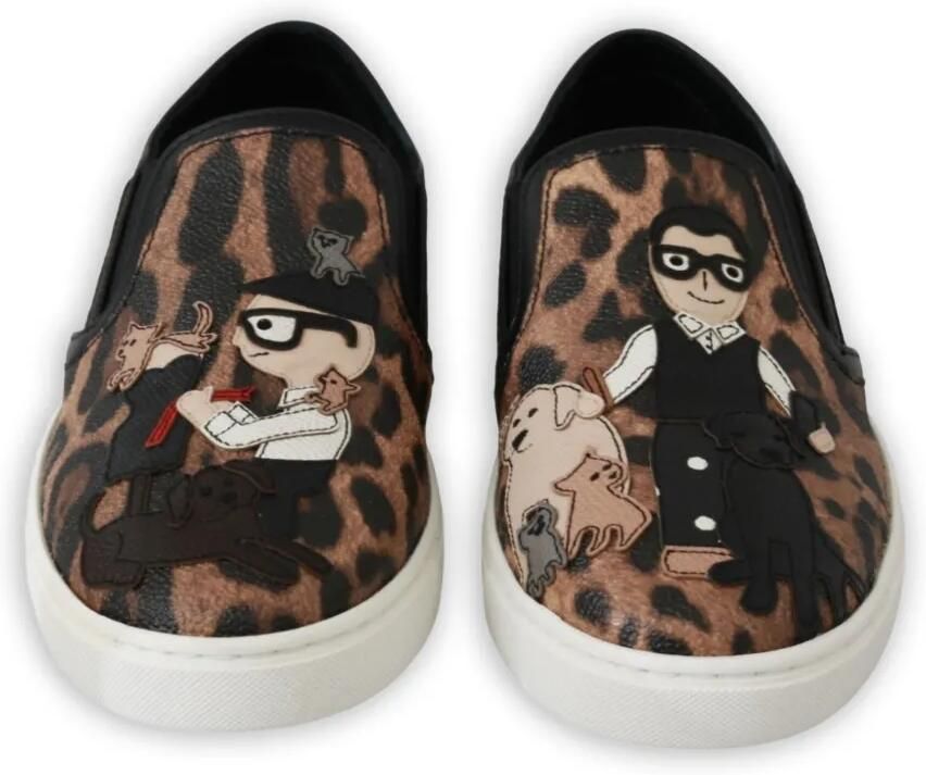 Dolce & Gabbana leopard-print sneakers Bruin - Foto 2