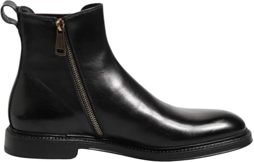 Dolce & Gabbana Leren Chelsea laarzen Zwart