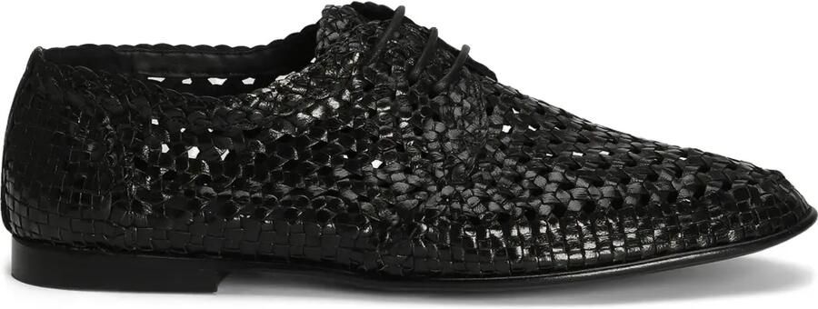 Dolce & Gabbana Leren derby schoenen Zwart