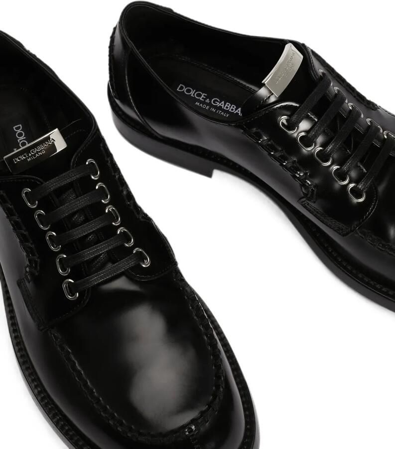 Dolce & Gabbana Leren Derby schoenen Zwart - Foto 2