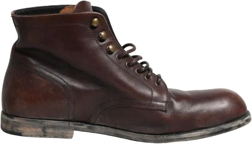 Dolce & Gabbana Leren enkellaarzen Bruin
