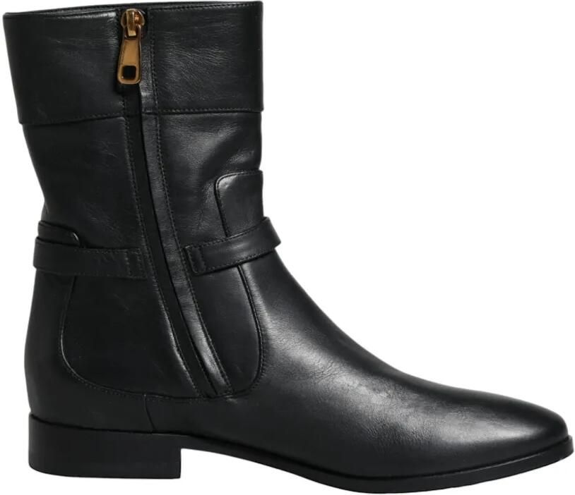 Dolce & Gabbana Leren enkellaarzen Zwart